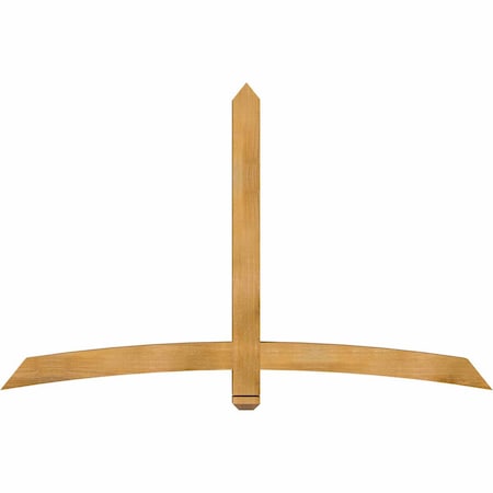 Ekena Millwork Bellingham Rough Sawn Timber Gable Bracket, Western Red Cedar, 72"W x 45"H x 4"D x 4"F, 15/12 Pitch GBW072X45X0404BEL00RWR